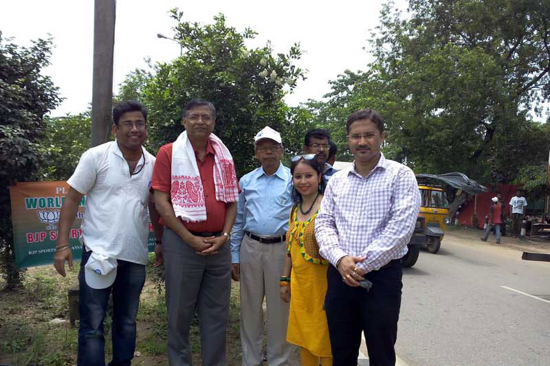 Chief Guest Sri Siddharth Bhattacharya State President, BJP during the sapling distriburion programme by KCVT on World Environment Day